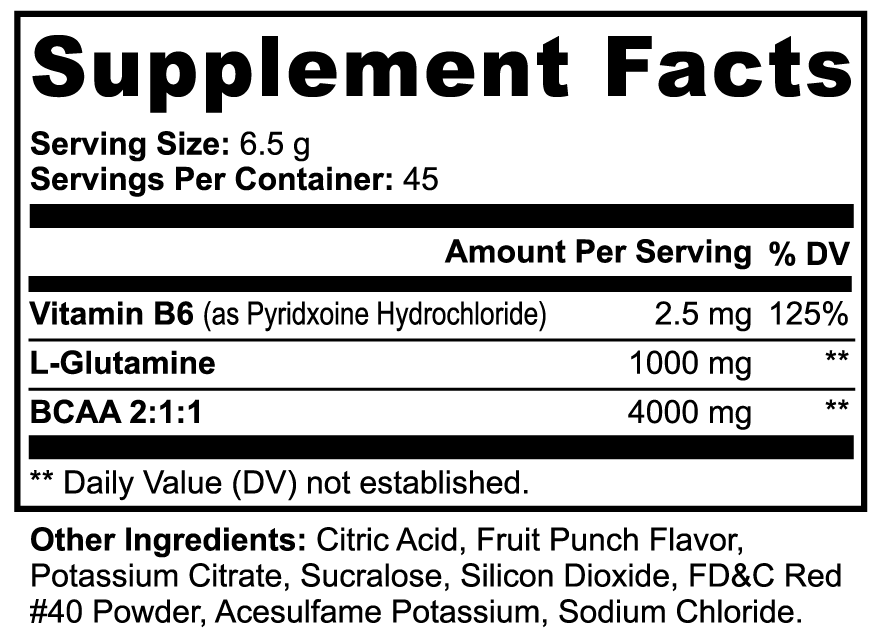 BCAA Powder (Fruit Punch)